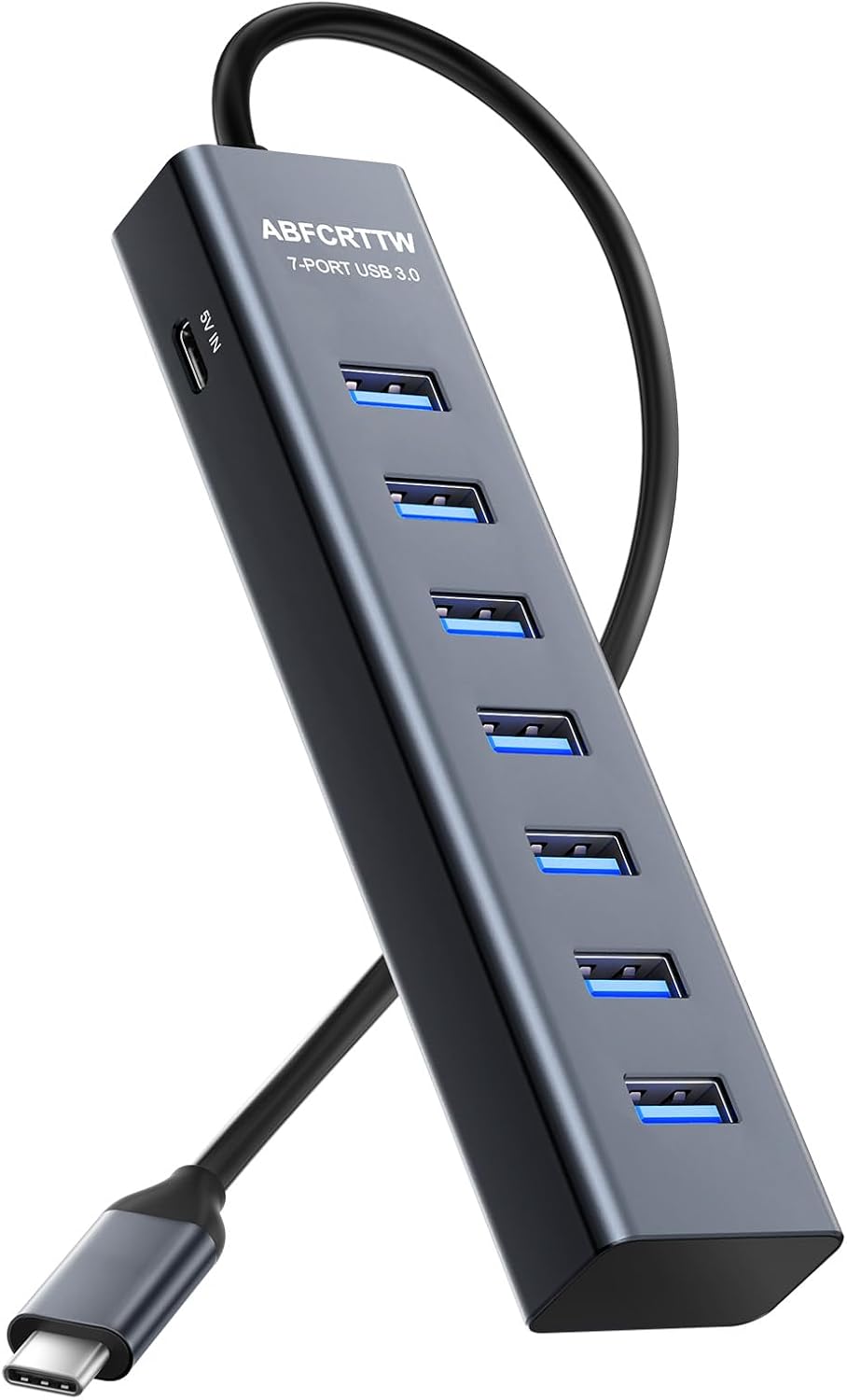ABFCRTTW 4Ft 7-Port USB 3.0 Hub for Desktop – Aluminium USB Extender Hub 5Gbps, USB Multiport Adapter, USB Spl - view 10
