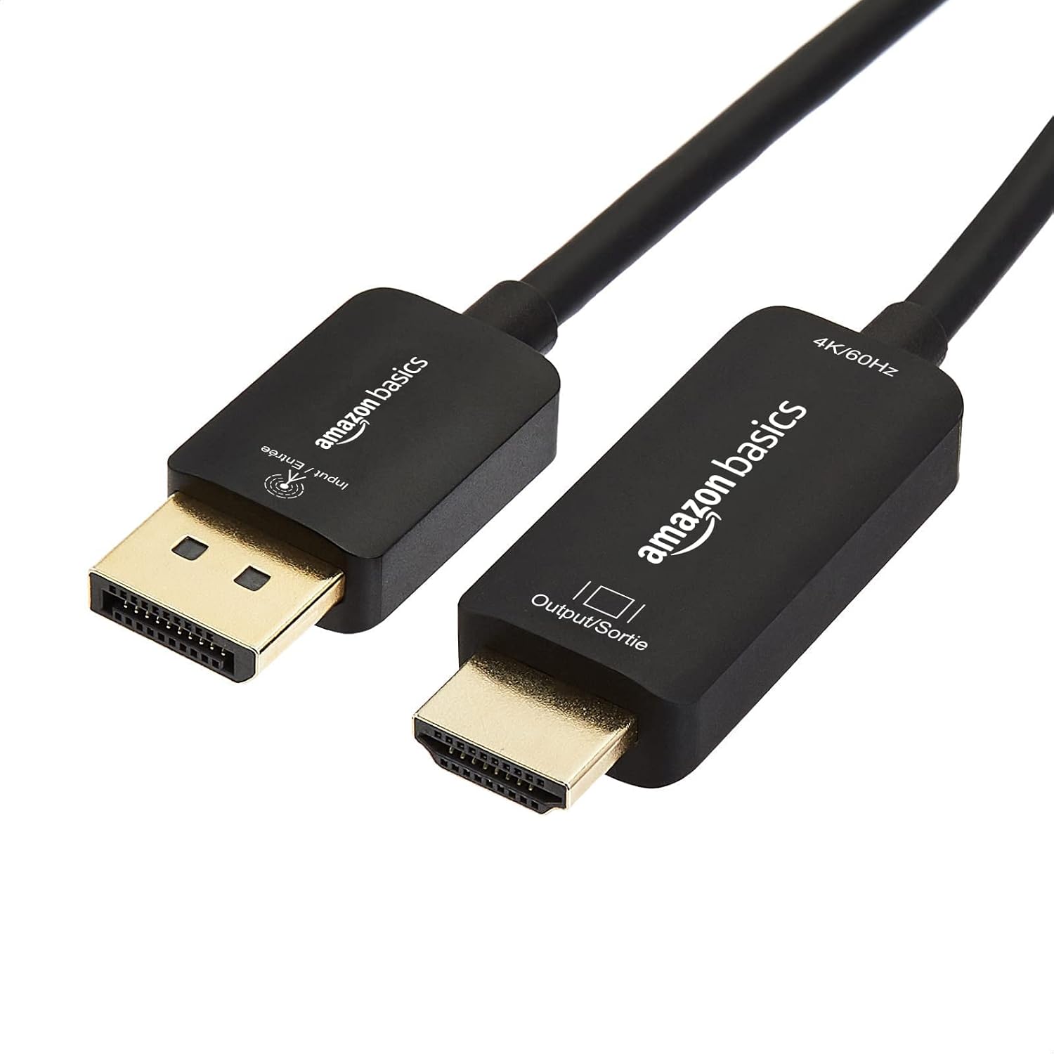 Amazon Basics DisplayPort to HDMI Cable, Uni-Directional, Computer to Screen, Video and Audio, 1080p, 1920×120