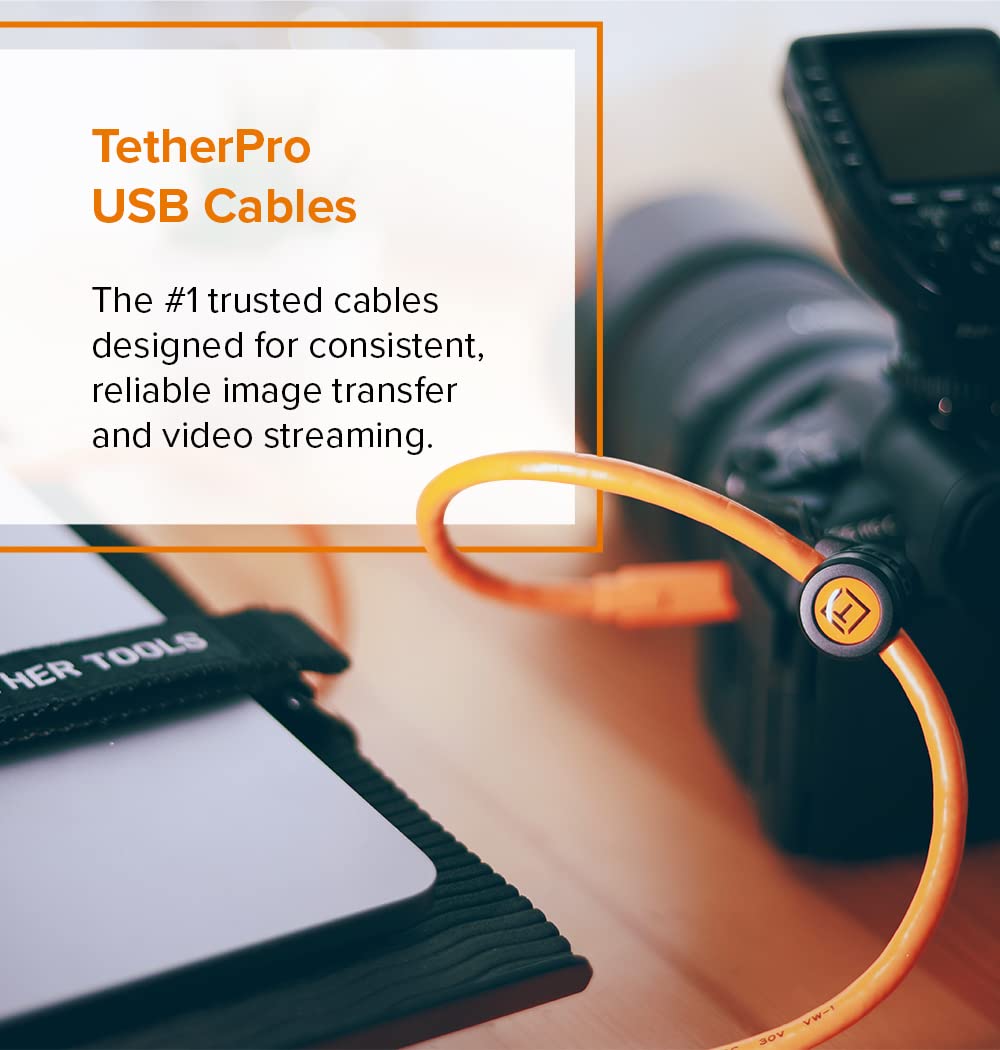 Tether Tools TetherPro USB-C to USB 3.0 Micro-B Cable | For Fast Transfer and Connection Between Camera and Co - view 2