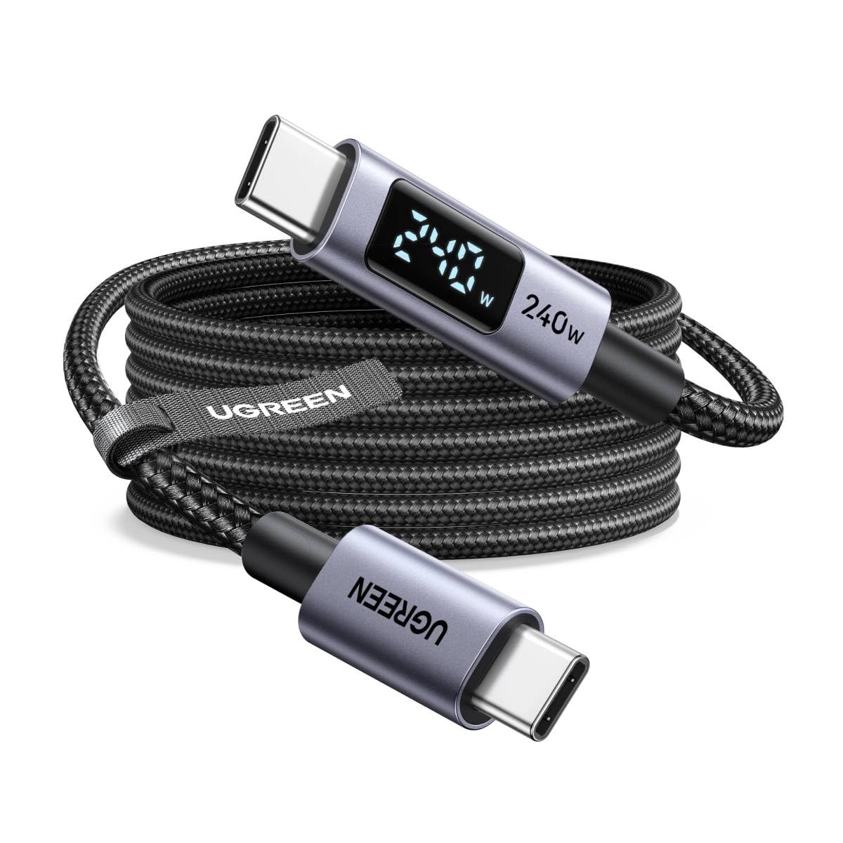 UGREEN USB C 240W Cable with Digital Display, PD 100W Fast Charging, 10FT